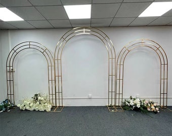 Shiny Gold Arch Wedding Arch Wedding Party Backdrop Decor Arch Outdoor Floral Arch