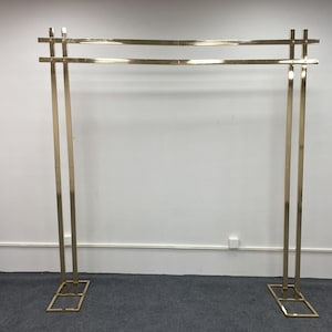Arco in oro lucido, arco per matrimonio in metallo, arco floreale, arco per cerimonia in metallo, supporto per cornice