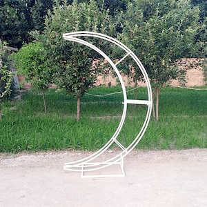 3D Moon Arch Wedding Flower Arch Backdrop Moon Christmas Decor (Customizable Size)