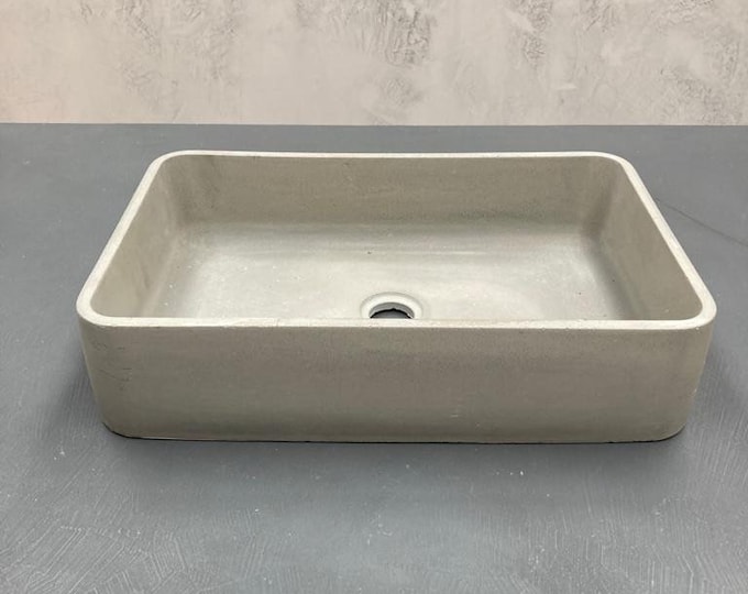 Industrial concrete sink, freestanding concrete sink, concrete basin, cement, handmade, rustic, Scandi decor, modern decor, bathroom sink