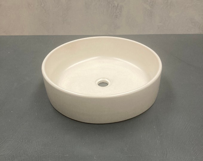 Concrete sink, freestanding sink, cement sink, concrete basin, bathroom sink, white concrete sink, handmade, industrial, sink, rustic, sinks
