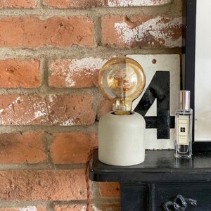 Handmade Concrete Table Lamp: Modern Industrial Desk Lamp