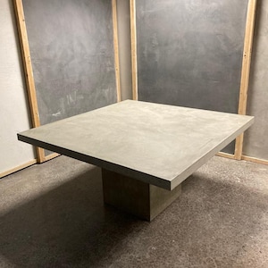 Concrete dining table, square concrete garden table, large concrete dining table, outdoor concrete table, outdoor concrete dining table