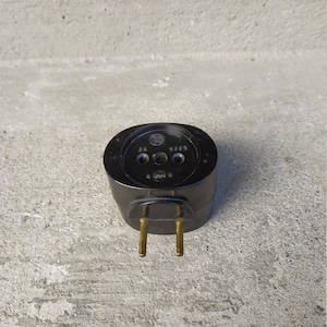 Vintage electric tool, Old russian bacelite electric triple plug socket