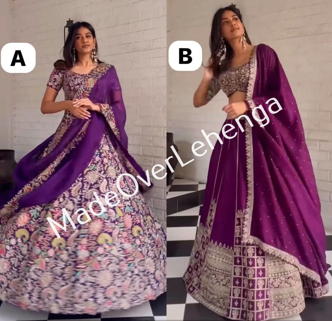 Purple Jimmy Choo Material Wedding Festive Lehenga Choli main image 0