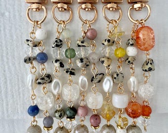 Beaded keychain -handmade beaded charm