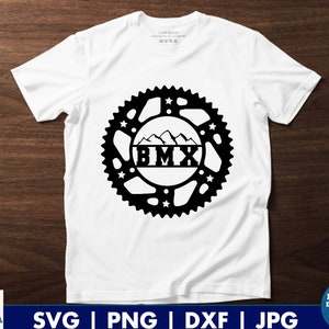BMX svg, BMX sprocket wheel svg file pour Cricut, silhouette, laser ou glowforge, Chainring cut file for make cake topper, décor, gift, vinyl