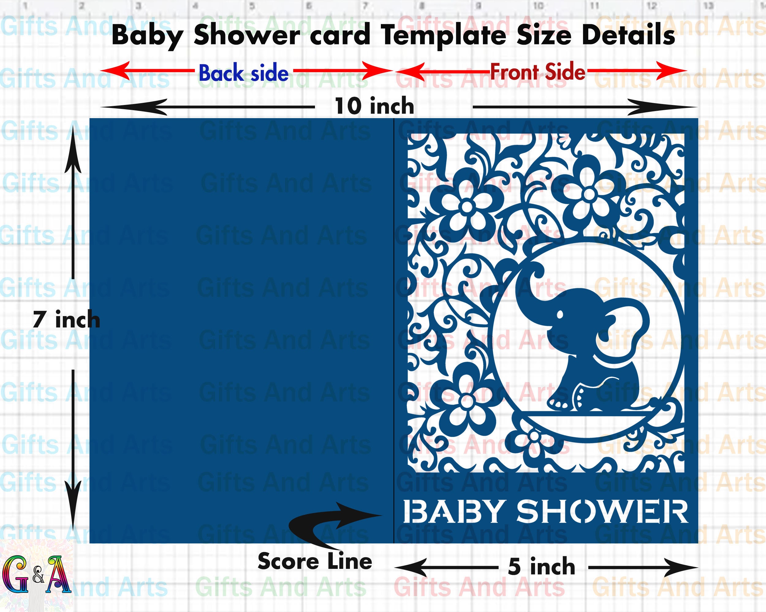 Baby Shower Card Svg Cute Baby Card Cut File for Mom to Be Etsy