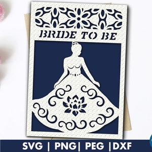 File in formato SVG della carta dell'addio al nubilato per cricut, File di taglio in formato SVG della carta Sposa futura con modello di busta, Biglietto di auguri per l'addio al nubilato per la figlia