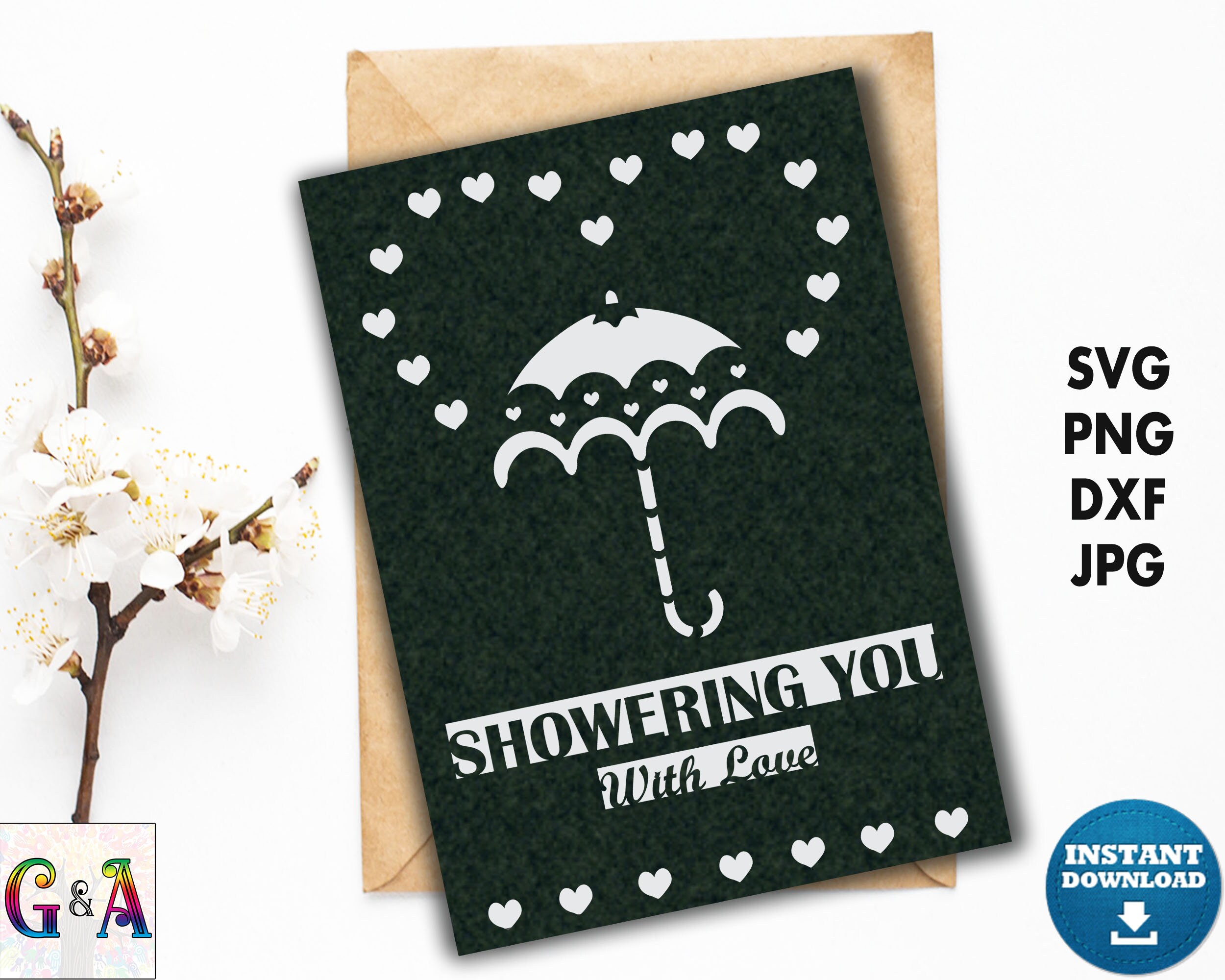 Bridal Shower Card Svg File for Cricut Beautiful Wedding Etsy