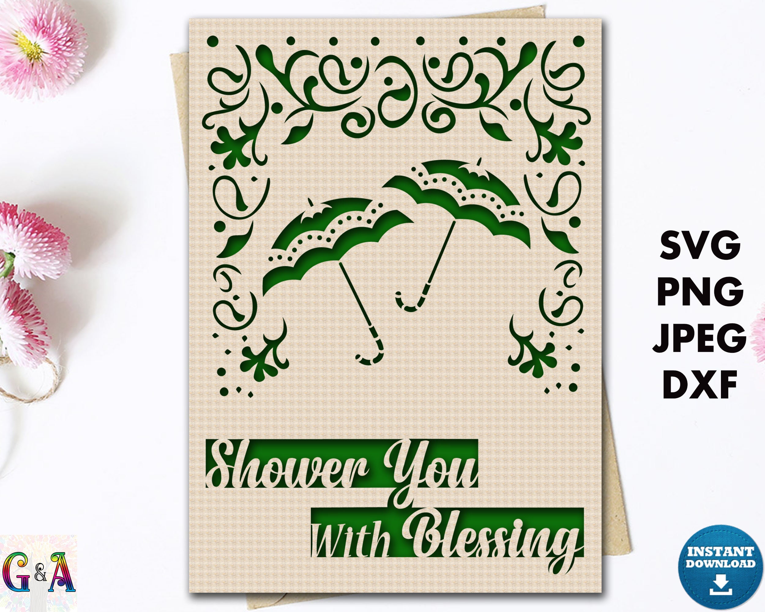 Bridal Shower Card Svg File for Cricut Wedding Shower Card Etsy