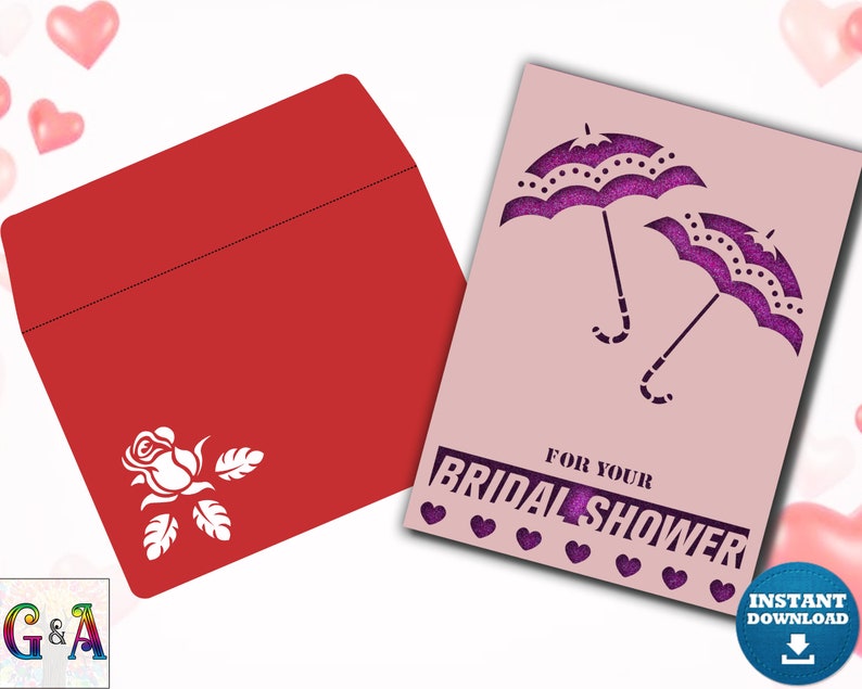 Bridal Shower Card Svg File for Cricut Beautiful Bridal Card Etsy UK