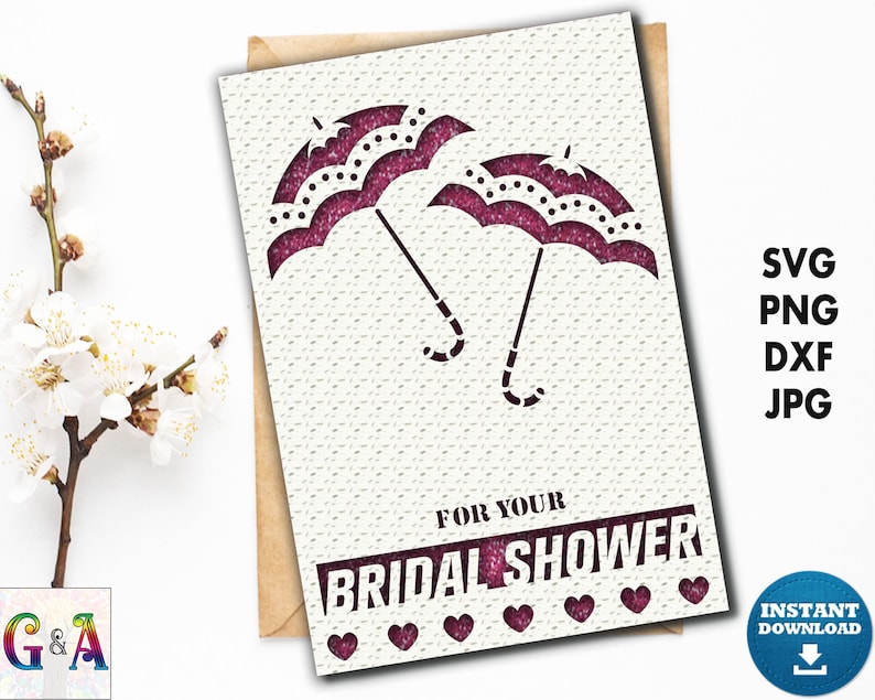 Bridal Shower Card Svg File for Cricut Beautiful Bridal Card Etsy Finland