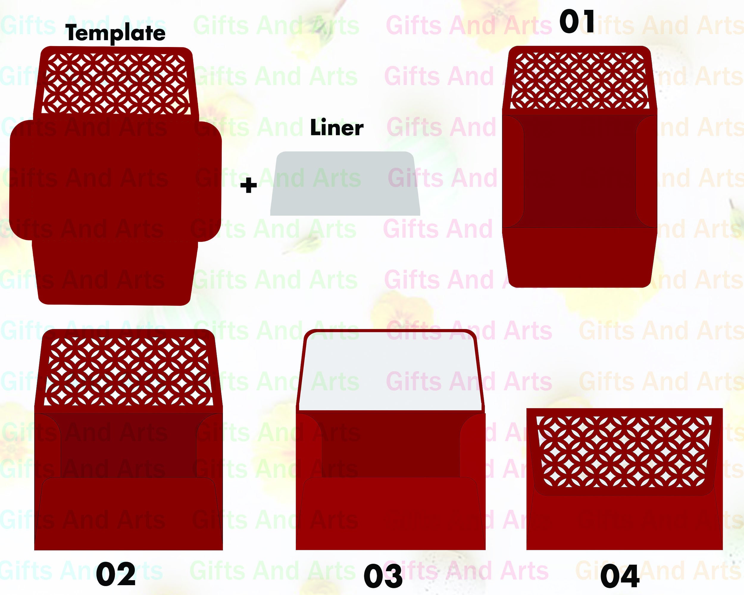 A7 Envelope Template Svg Wedding Envelope Cut Files for - Etsy