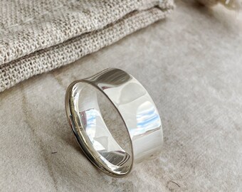 Silver Thumb ring , Comfort fit ring , Wedding ring , Unisex ring