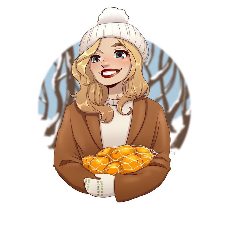 Custom Comics Portrait Girl Drawing Cute