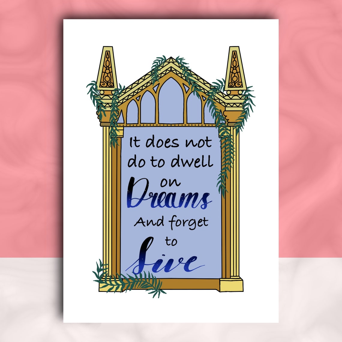 Harry Potter mirror of Erised Art print Dumbledore quote Etsy