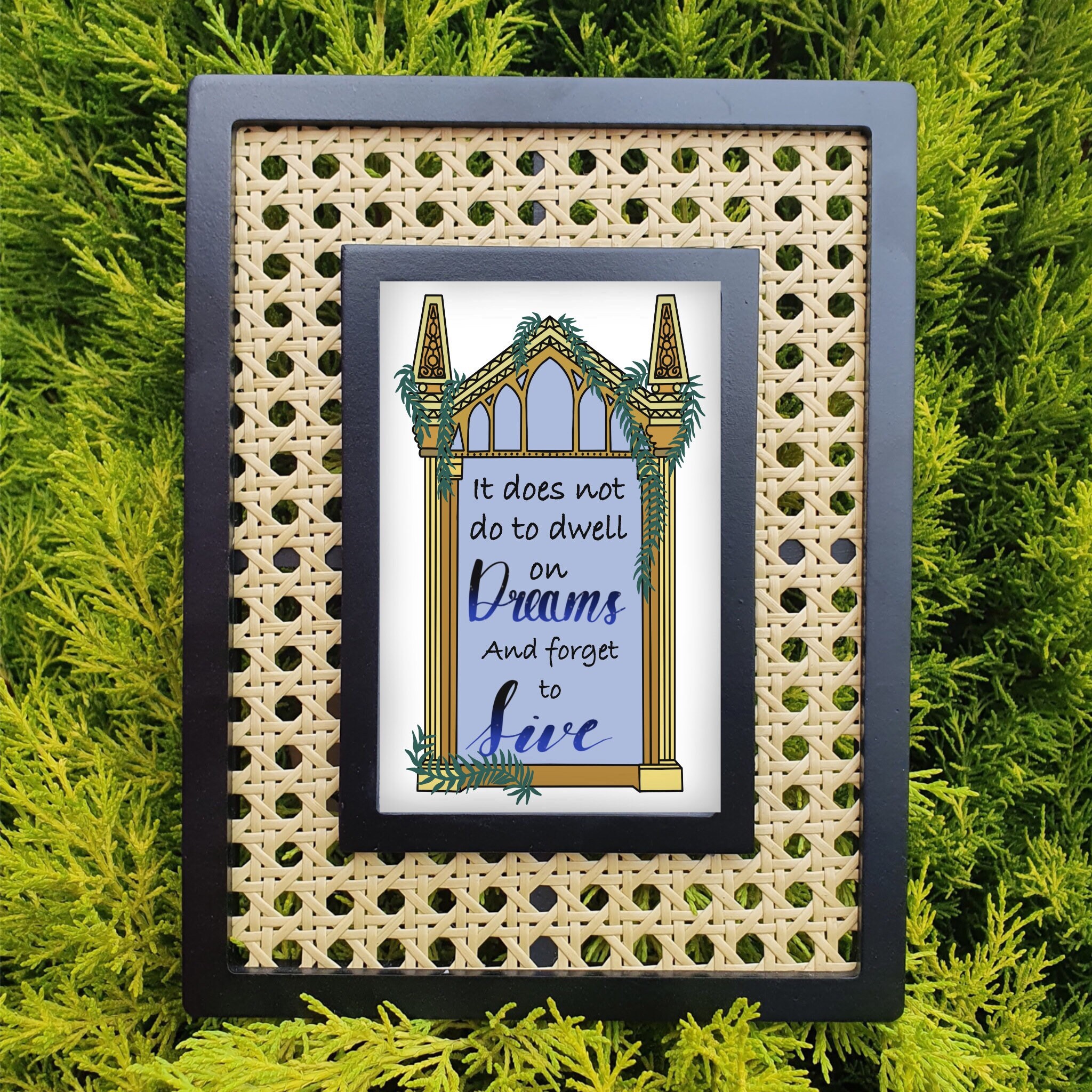 Harry Potter mirror of Erised Art print Dumbledore quote Etsy