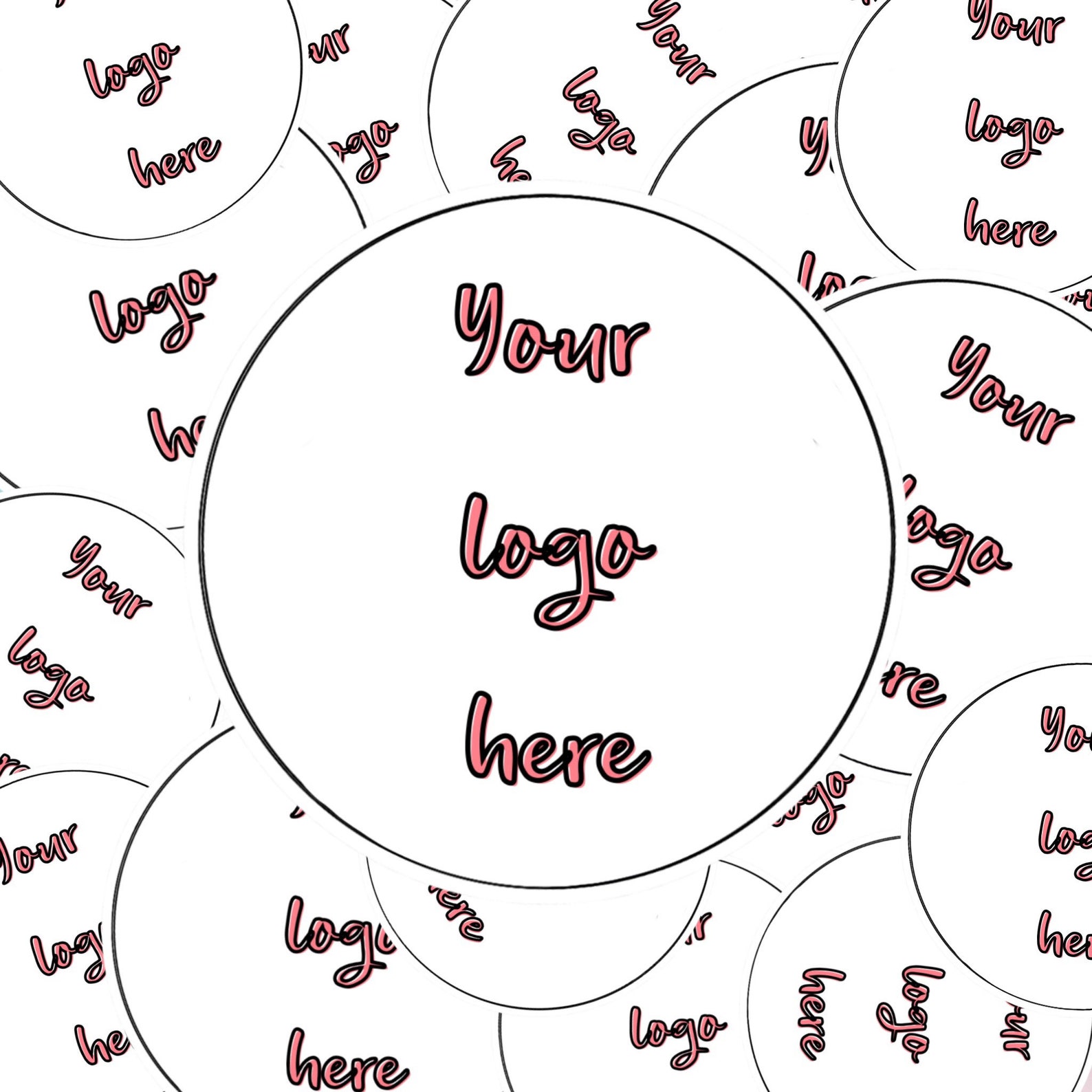 Design your own logo stickers pack of 10 pack of 20 pack Etsy