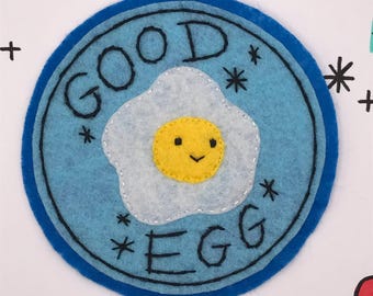 Handmade Good Egg Sew-on Felt Patch