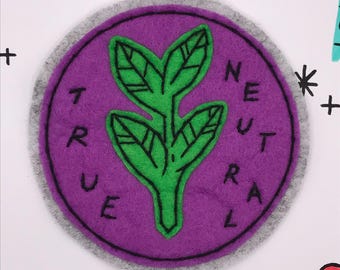 Handmade DND Alignment Sew on Handsewn Felt Patch