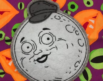 Handmade Outerworlds Spacers Choice Moon Man Head Sew on Felt Patch