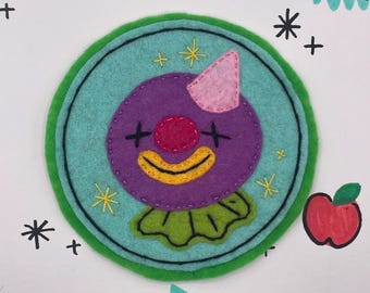 Clowny Friend Handmade Sew-on Felt Patch