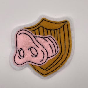 Handmade Alice Madness Returns Pig Snout Frame Sew on Felt Patch