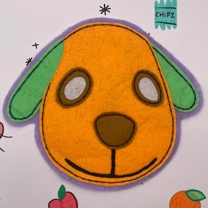 Handmade Animal Crossing Villager Patch Biskit Dog Sew-on Felt Patch