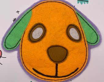 Handmade Animal Crossing Villager Patch Biskit Dog Sew-on Felt Patch