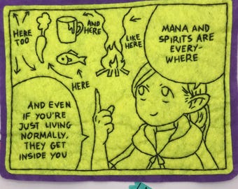Delicious in Dungeon Dunmeshi Marcille Teaching Anime Manga Handmade Sew-on Felt Patch