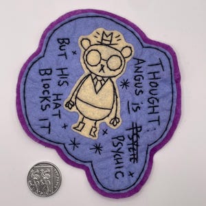 Handmade Night In The Woods Doodle Sew on Felt Patch