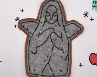 Handmade Goddess Angel Statue Legend of Zelda Sew on Felt Patch
