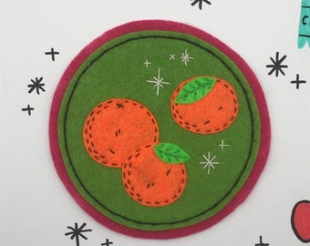 Handmade Cutie Oranges Sew-on Felt Patch