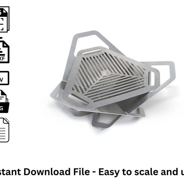 Fire pit | Fire basket | Portable grill | Fireplace| BBQ |  easy assembly & instructions|Plasma and laser cut |Digital file instant download