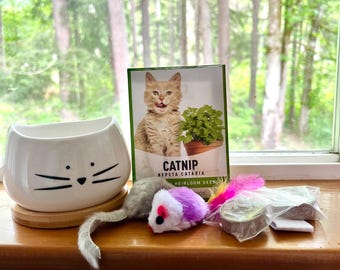 Grow Your Own Catnip, Catnip Planter Gift Set