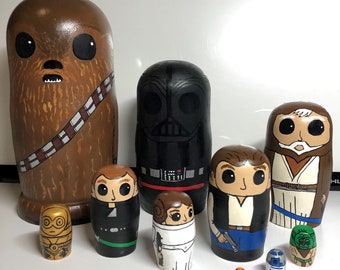 Star Wars Pop Inspired Hand Painted Nesting Dolls