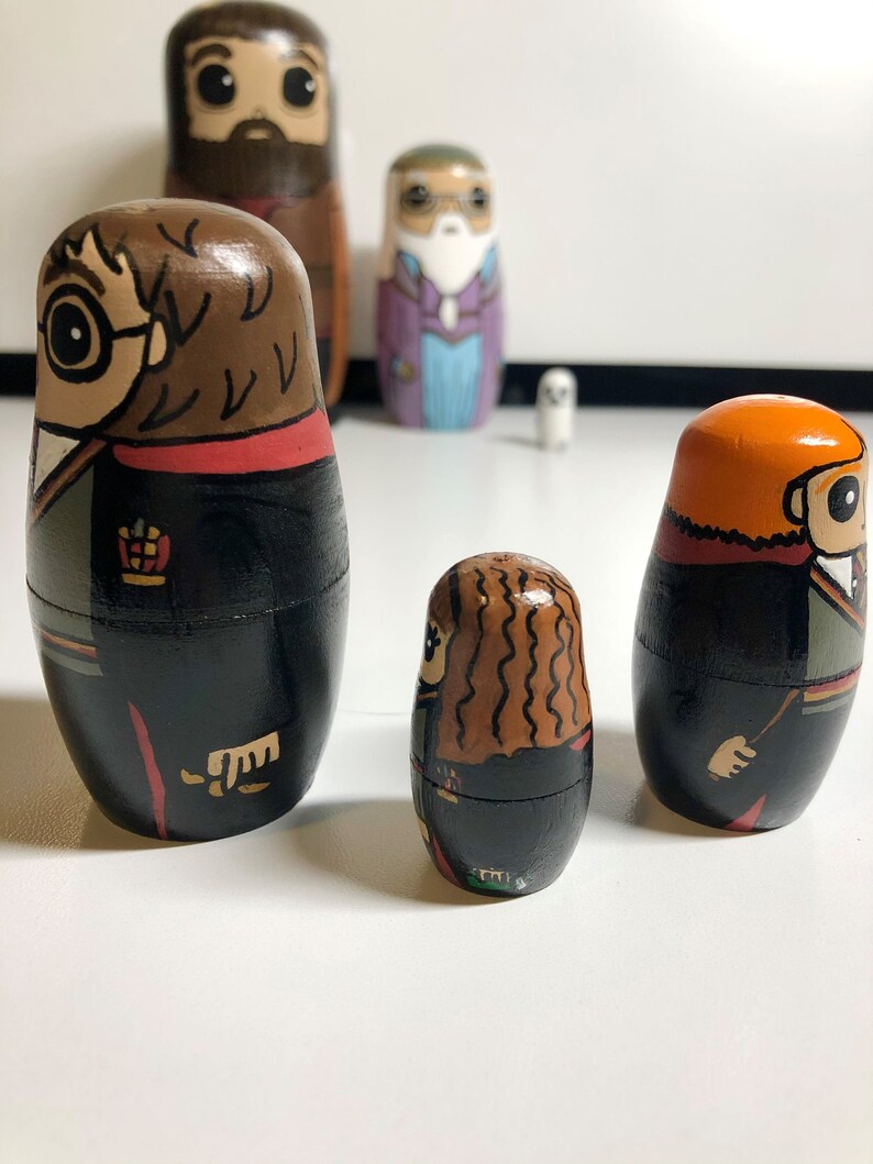 Harry Potter Pop Inspired Hand Painted Nesting Dolls Etsy