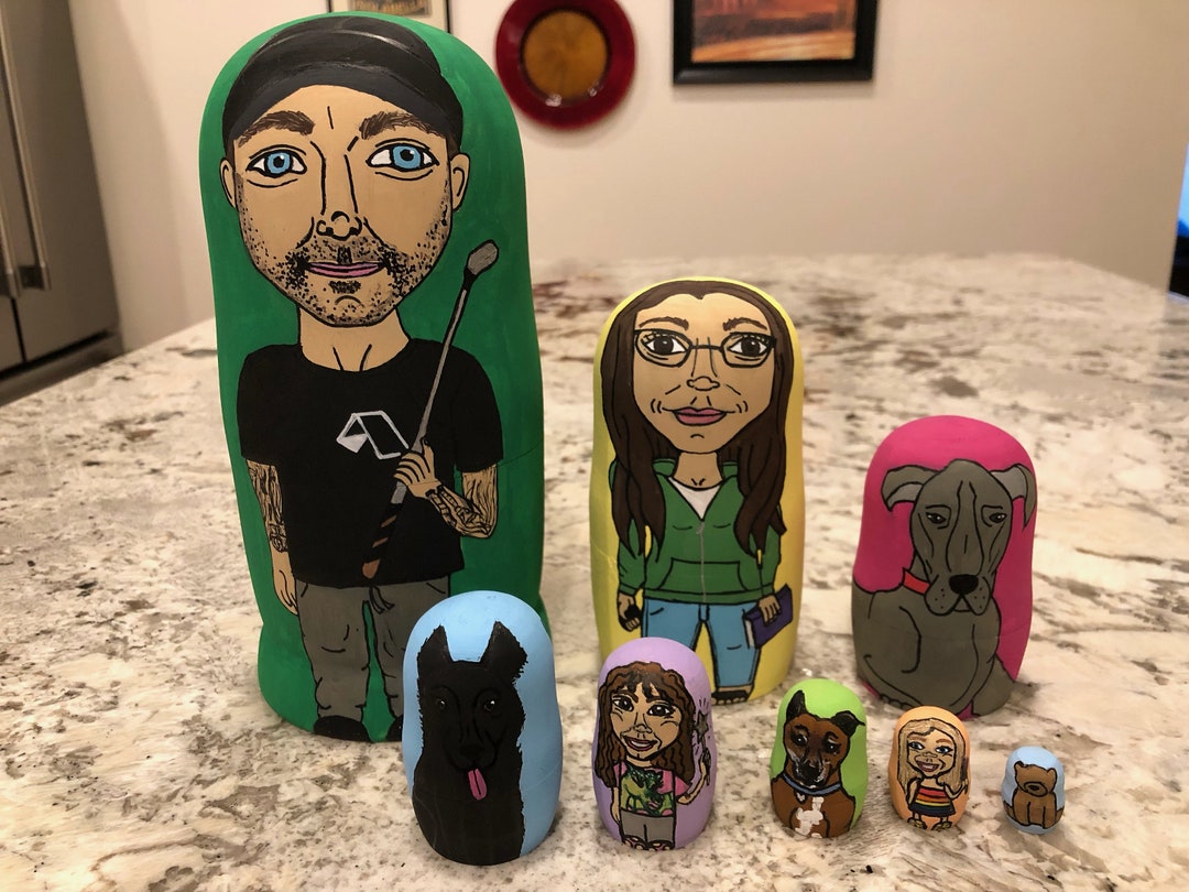 Custom Family Nesting Dolls Etsy