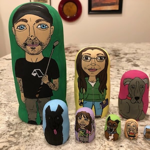 Custom Family Nesting Dolls