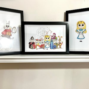 Alice in Wonderland Pop Inspired Watercolor Prints