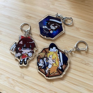 TOUHOU PROJECT Reimu Hakurei + Marisa Kirisame + Renko Usami Acrylic Charms