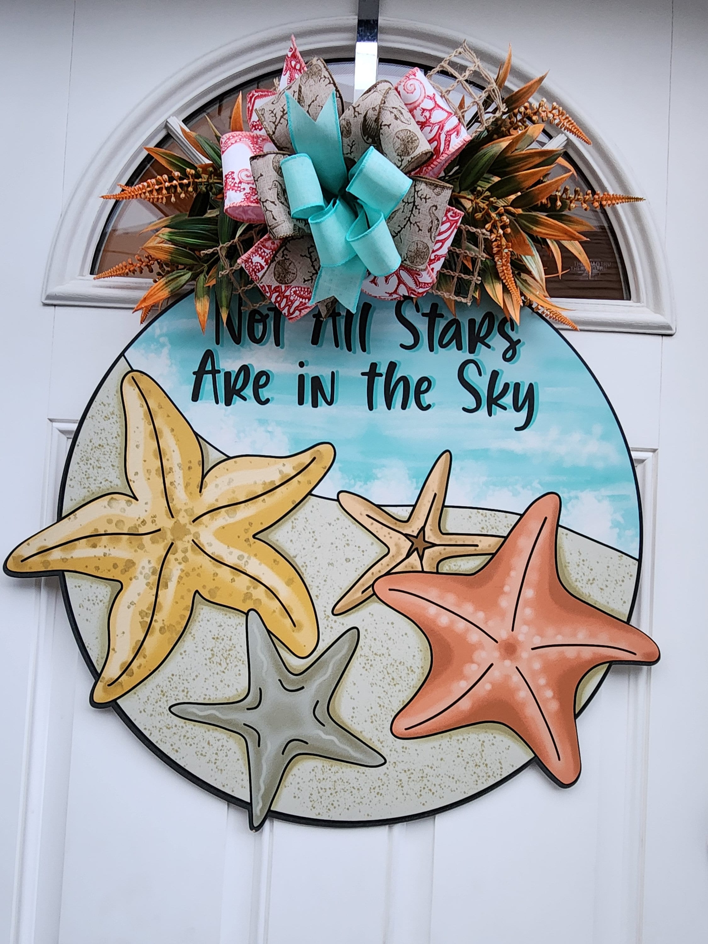 Everyday Beach Themed Door Hanger, Shore Decor, Tropical Decor, Pink