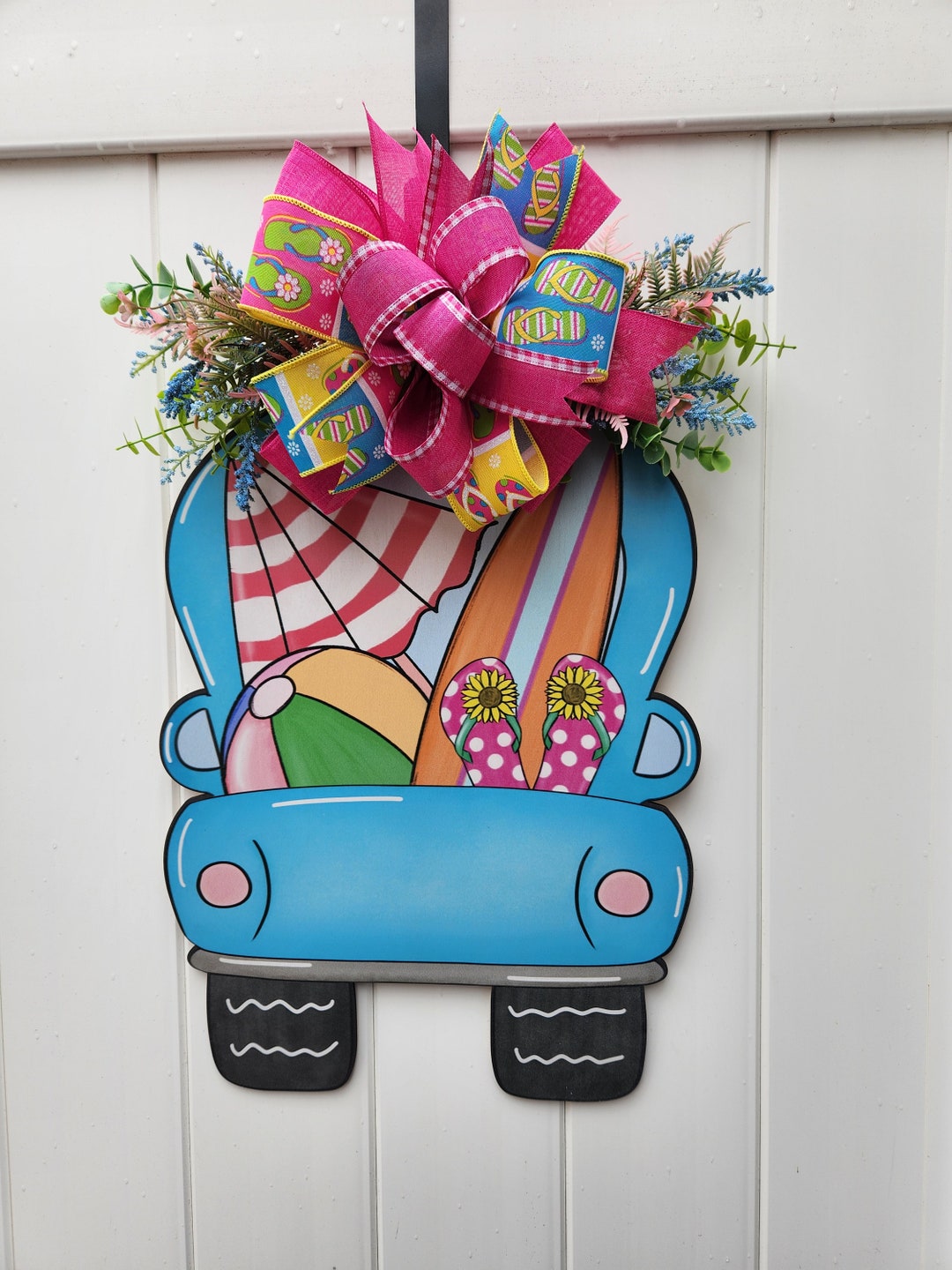 Everyday Summer or Beach Themed Door Hanger, Summer Door Decor, Shore ...