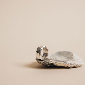 Solid silver ring with engraving image 2