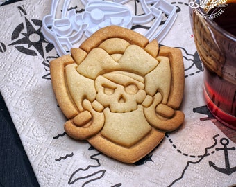 Emporte-pièce biscuit Emblème des Pirates - Création originale Bakers'Tricks | Recette Facile Disponible !