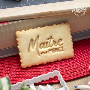Merci Maître Cookie Cutter - Petit Beurre | Gourmet End-of-Year Gift | Free Recipe