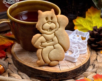 Squirrel Cookie Cutter | Woodland Animal Cookies | Fall Baking Tool | Recipe Included