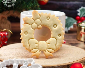 Kerstkrans koekjesvorm | Biobased food-grade plastic | Recept inbegrepen