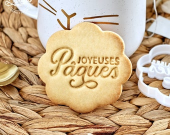 Happy Easter cookie cutter, Easter biscuit gift idea, designed and made in France. Easy recipe available.